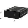 RS PRO Pouzdro na přístroje Hliník 45 mm barva Černá 160 mm 108.5 mm