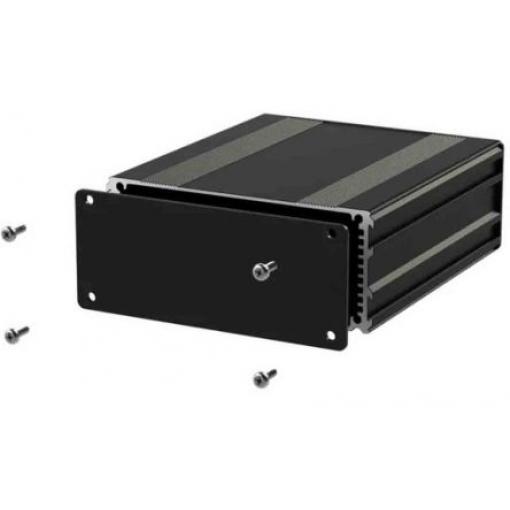 RS PRO Pouzdro na přístroje Hliník 45 mm barva Černá 160 mm 108.5 mm