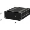 RS PRO Pouzdro na přístroje Hliník 45 mm barva Černá 220 mm 108.5 mm