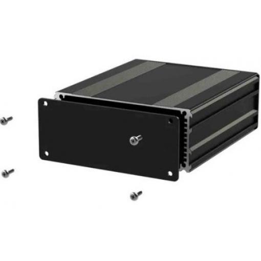 RS PRO Pouzdro na přístroje Hliník 45 mm barva Černá 220 mm 108.5 mm