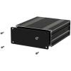 RS PRO Pouzdro na přístroje Hliník 45 mm barva Černá 80 mm 108.5 mm