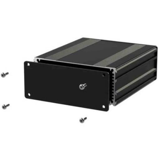 RS PRO Pouzdro na přístroje Hliník 45 mm barva Černá 80 mm 108.5 mm