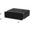 RS PRO Pouzdro na přístroje Hliník 53.8 mm barva Černá 220 mm 169.8 mm