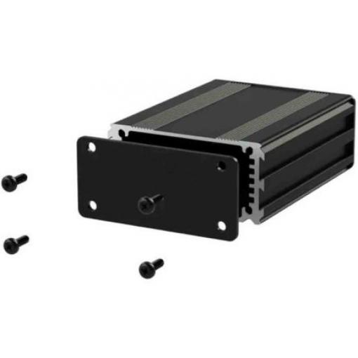 RS PRO Pouzdro na přístroje Hliník 30 mm barva Černá 80 mm 63.5 mm