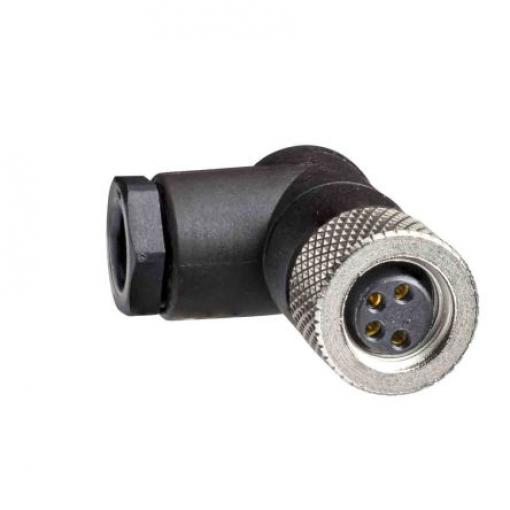 Kulatý konektor, počet kontaktů: 4, Kabel, velikost: M8 Telemecanique Sensors, pohlaví kontaktu: Vnitřní, orientace