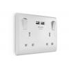 Napájecí zásuvka Bílá 2cestná spínaná 13A BG Electrical 240 V
