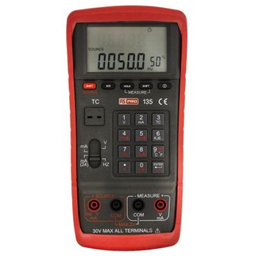 RS PRO Multifunkční kalibrátor, číslo modelu: RS 135 24V 24 mA 214 mm 98.7 mm 56mm, Baterie, 50 °C, 0 °C, ISOCAL