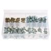 Sada maznic, obsah sady: 50x H1 rovný 1/4" UNF, 50x H2-45 1/4" UNF, 50x H3-90 1/4" UNF, skříňka RS PRO