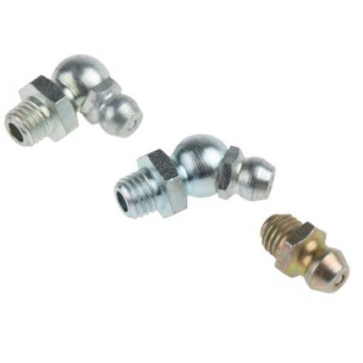 Sada maznic, obsah sady: 50x H1 rovný 1/4" UNF, 50x H2-45 1/4" UNF, 50x H3-90 1/4" UNF, skříňka RS PRO