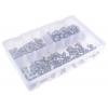 obsah sady: 50x H1 rovný 8 x 1 mm, 50x H2-45 8 x 1 mm, 50x H3-90 8 x 1 mm, skříňka RS PRO