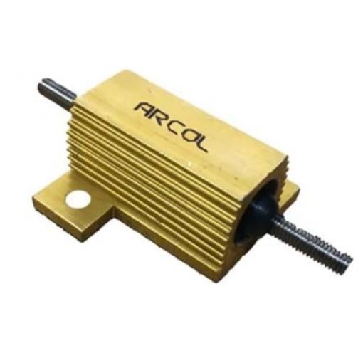 Rezistor pro montáž na rám, řada: HS50 27 Ω ±1 % 50 W, Hliník, Objímka Vinutý Arcol