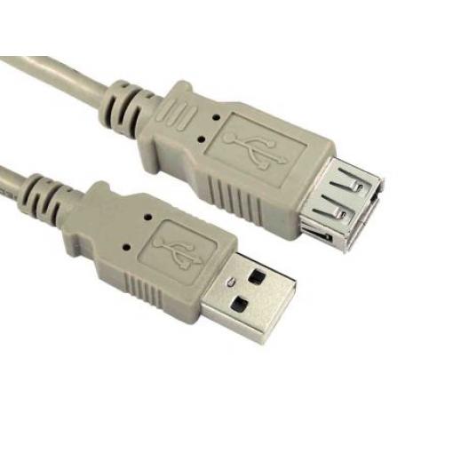 RS PRO Kabel USB do zásuvky IC Vnější, A: USB typu A, 3 m Vnitřní, Šedá, B: USB typu A