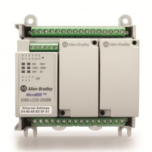 Logický automat řada Bulletin 2080 Relay 20 vstupů/výstupů 20 20 DIN Rail Rockwell Automation