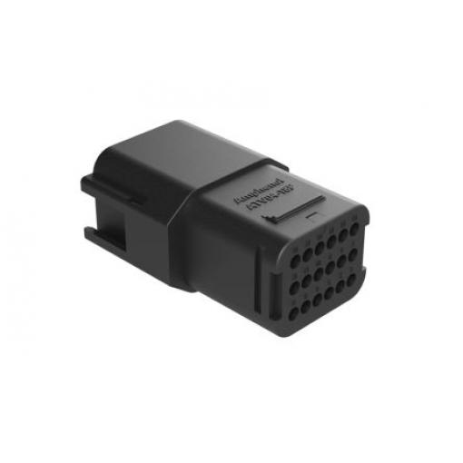 Amphenol Industrial Automobilový konektor, počet kontaktů: 18 barva Černá, Vnitřní, Kabel, řada: ATV04 Pájecí, IP69K,