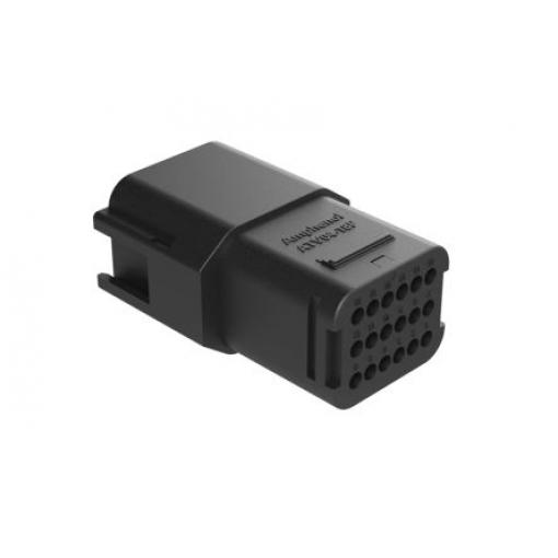 Amphenol Industrial Automobilový konektor, počet kontaktů: 18 barva Černá, Vnitřní, Kabel, řada: ATV04 Pájecí, IP69K,