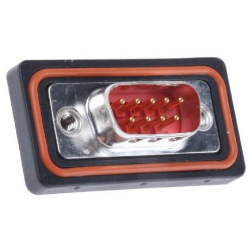 FCT from Molex Konektor D-Sub, řada: 173110, počet kontaktů: 9, orientace těla: Rovný 2.84 mm, Montáž do panelu Vnější,