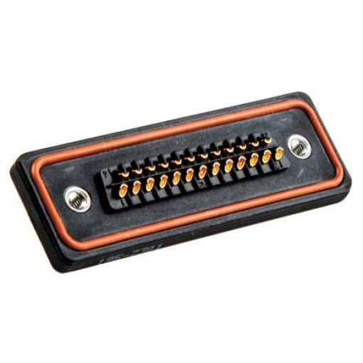 FCT from Molex Konektor D-Sub, řada: 173110, počet kontaktů: 25, orientace těla: Rovný 2.84 mm, Montáž do panelu Vnější,