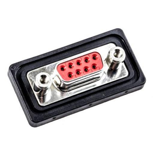 FCT from Molex Konektor D-Sub, řada: 173110, počet kontaktů: 9, orientace těla: Rovný 2.84 mm, Montáž do panelu Vnitřní,