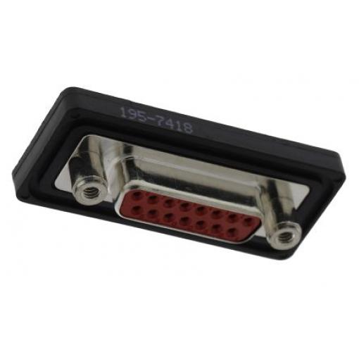 FCT from Molex Konektor D-Sub, řada: 173110, počet kontaktů: 15, orientace těla: Rovný 2.84 mm, Montáž do panelu