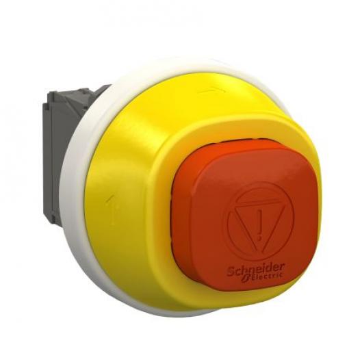 Schneider Electric Harmony Uvolnění kroucením Osvětlené Tlačítko nouzového vypínače Montáž do panelu 22 mm 1 NO, 2 NC