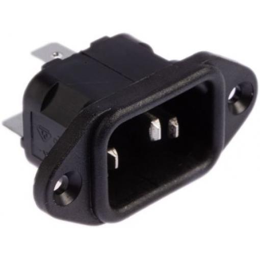 Bulgin Konektor IEC C14, orientace těla: Rovný, Montáž do panelu Vnější, 250 V 10A
