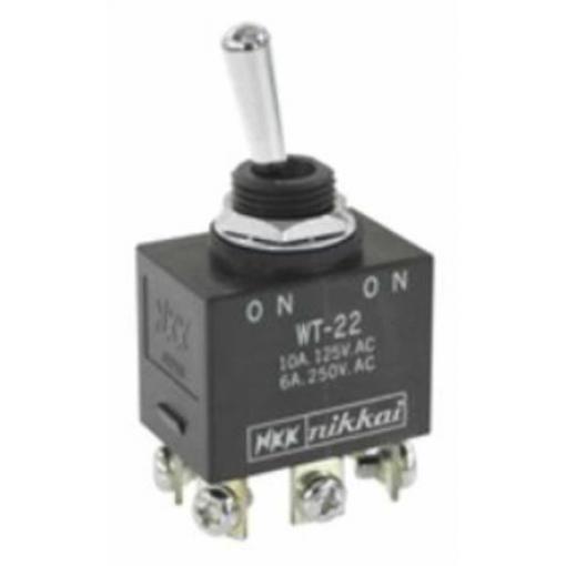 NKK Switches Přepínač IP67 Panel DPDT zap-zap ovládání 10 A Šroub 30 V dc