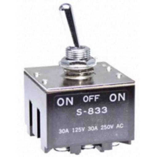 NKK Switches Přepínač Panel 3PDT Zap-vyp-zap ovládání 30 A Šroub 30 V dc