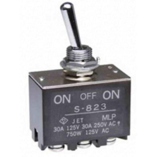NKK Switches Přepínač Panel DPDT Zap-vyp-zap ovládání 30 A Šroub 30 V dc