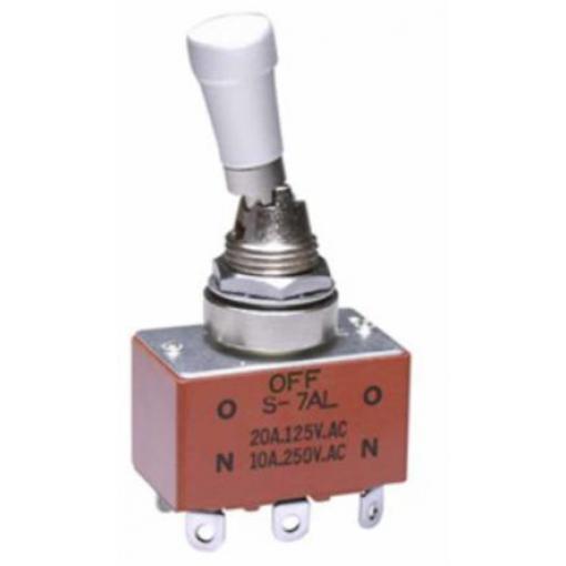 NKK Switches Přepínač IP67 Panel DPDT Zap-vyp-zap ovládání 20 A Pájecí 30 V dc