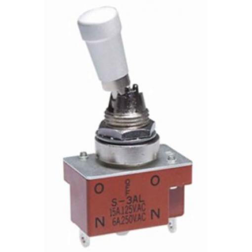 NKK Switches Přepínač IP67 Panel SPDT Zap-vyp-zap ovládání 20 A Pájecí 30 V dc