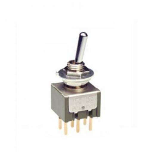 NKK Switches Přepínač IP67 Panel DPDT Zap-vyp-zap ovládání PC terminál 28 V dc