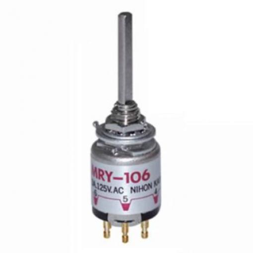 NKK Switches Otočný přepínač, řada: MR 0.4 A, počet poloh: 6 SP6T Pájecí