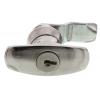 Zamykací rukojeť, Chromová Stříbrná Klika T 60 mm Euro-Locks a Lowe & Fletcher group Company