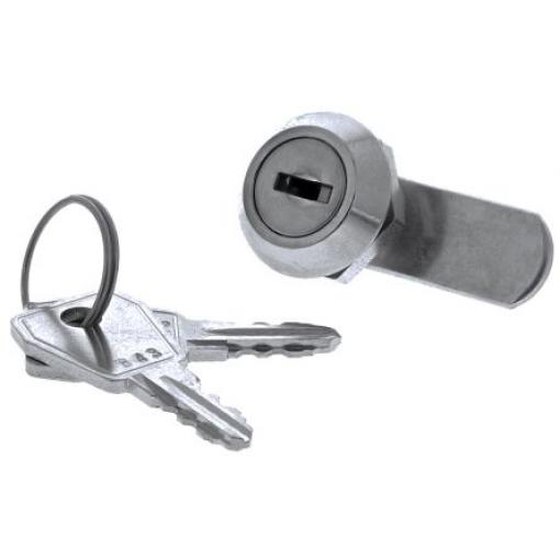 Zámková vložka S klíčem, Klíč, hloubka od panelu k jazýčku: 8 mm, Chromová 16.1 x 13.1 mm Euro-Locks a Lowe & Fletcher