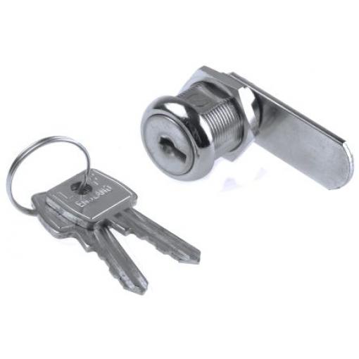 Zámková vložka S klíčem, Klíč, hloubka od panelu k jazýčku: 20 mm, Chromová 19.1 x 16.6 mm Euro-Locks a Lowe & Fletcher