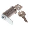 Zámková vložka S klíčem, Klíč, Nerezová ocel, hloubka od panelu k jazýčku: 32 mm, Chromová 19.1 x 16.6 mm Euro-Locks a