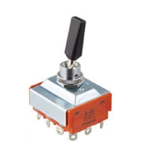NKK Switches Přepínač IP40 Panel 4PDT zap-zap ovládání 20 A Pájecí očko