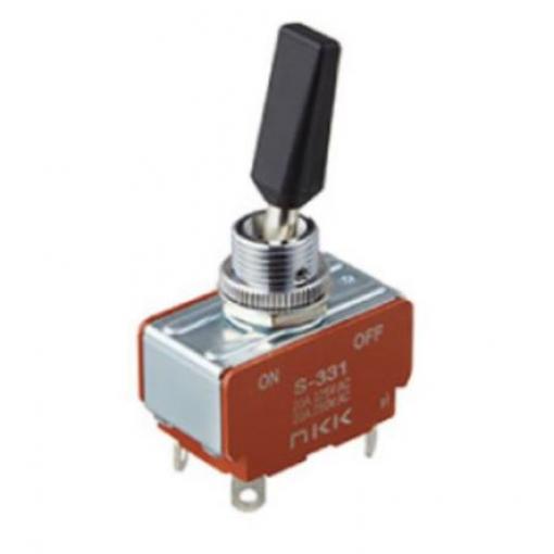 NKK Switches Přepínač IP40 Panel DPST Zap-vyp ovládání 20 A Pájecí očko