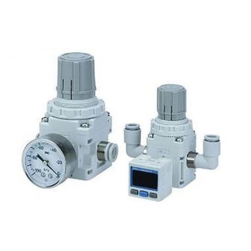 Pneumatický regulátor Rychlá montáž, řada: IRV20 SMC -100 kPa