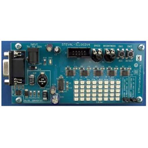 STMicroelectronics Vyhodnocovací sada LED STEVAL-ILL002V4, LED ovladač, STEVAL, STP08DP05 Demonstrační deska, pro