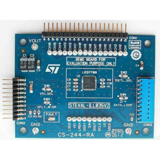STMicroelectronics Vyhodnocovací sada LED STEVAL-ILL035V2, LED ovladač, STEVAL, LED7708 Vyhodnocovací deska, pro použití