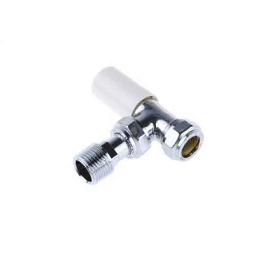 Ruční ventil radiátoru, Chromovaná mosaz 601038 Pegler Yorkshire Chladič s úhlovým vzorem 12.7 mm