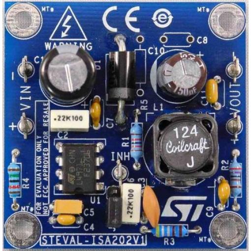 Vývojová sada pro řízení napájení Vyhodnocovací deska Spínaný snižující regulátor STMicroelectronics L4971, pro použití
