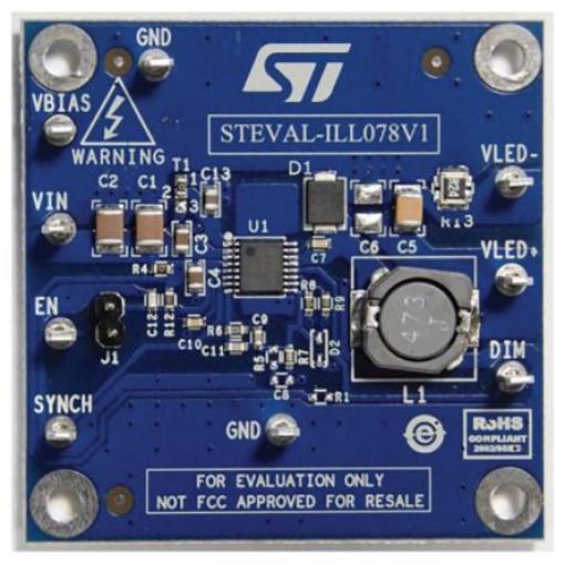 STMicroelectronics Vyhodnocovací sada LED STEVAL-ILL078V1, Vyhodnocovací sada LED ovladače, STPS2L60 Vyhodnocovací