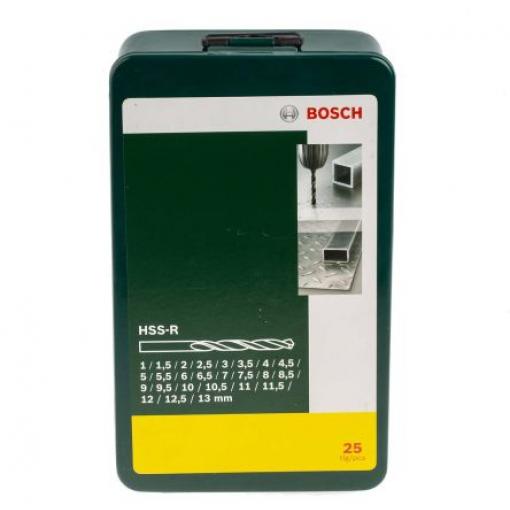 Sada bitů vrtáků, Rychlořezná ocel, počet kusů: 25 Otáčecí Bosch Kov, max. velikost: 13 mm, min. velikost: 1 mm