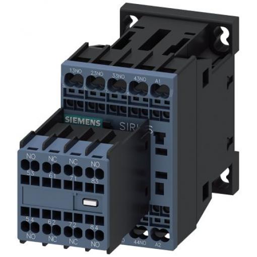 Siemens 6 NO, 2 NC Relé stykače napětí ve vinutí 110V ac 3pólový 10 A 690V ac s 3 NO kontakty 110V ac Bezpečnost,