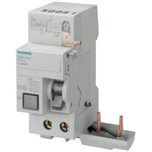 Siemens Jednotka RC, řada: 5SM2, rozsah: SENTRON 230 V, 40 A, charakteristika: Mžikový Lišta DIN, šířka: 71 mm, hloubka: