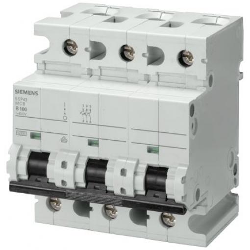Siemens Miniaturní jistič, rozsah: 5SP4 3pólový 80 A vypínací výkon 10 kA, charakteristika: Typ D, rozsah: SENTRON 400 V