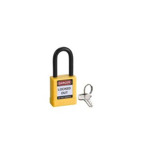 RS PRO, Bezpečnostní uzamčení Žlutá 1 zámek, Hliník, Nylon Uzamčení 6.35 mm