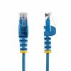 StarTech.com Kat6 Ethernetové kabely, řada: N6PAT50CMBLS, Modrá, Polyvinylchlorid 0.5 m, typ pláště: Nestíněný Nestíněný